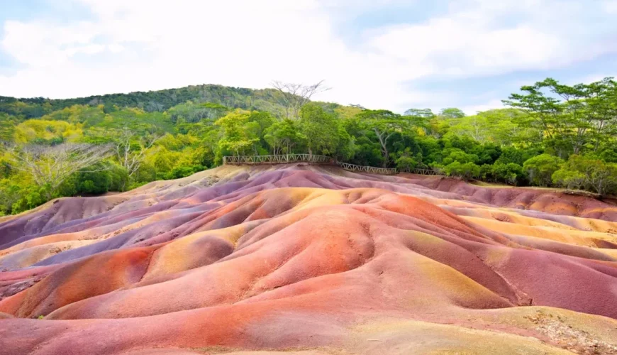 Viewpoint of Chamarel 7 Coloured Earth, West coast of Mauritius