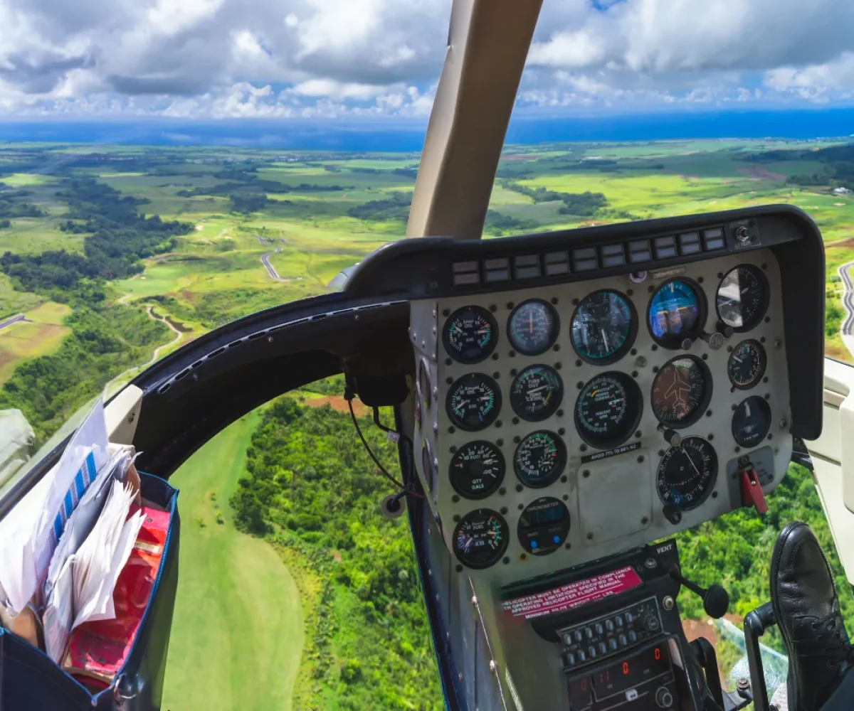 Helicopter tour over the south-west coast of Mauritius